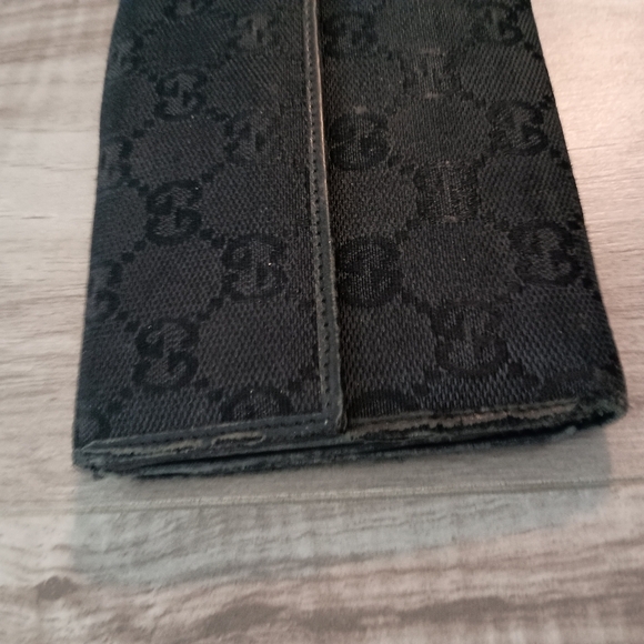 Authentic Gucci Denim Black GG Supreme Long Wallet - Picture 6 of 16
